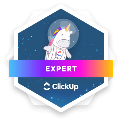 The ClickUp Expert badge